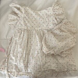 colorful dot dress with ruffles